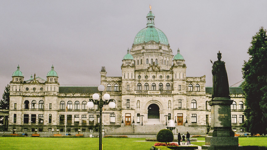 BC Legislature - taken on film with a Canon AE-1 Program