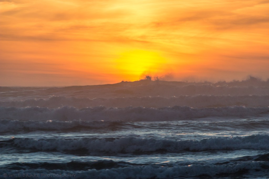 The stormy weather whipped up the waves at Cox Bay