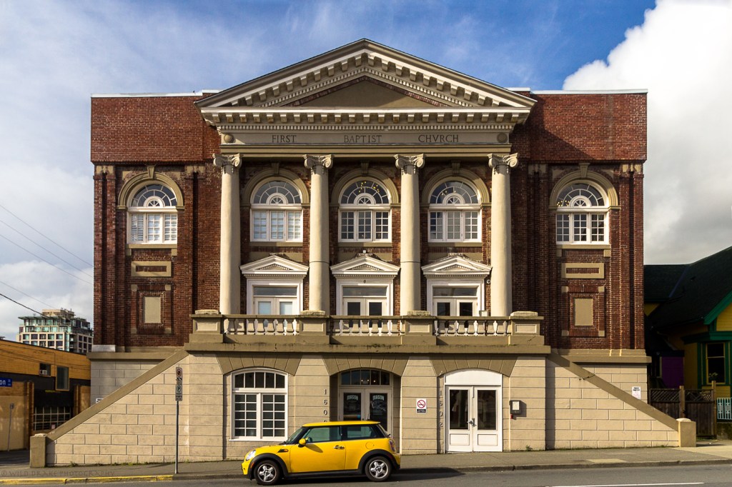First Baptist Church on the front...