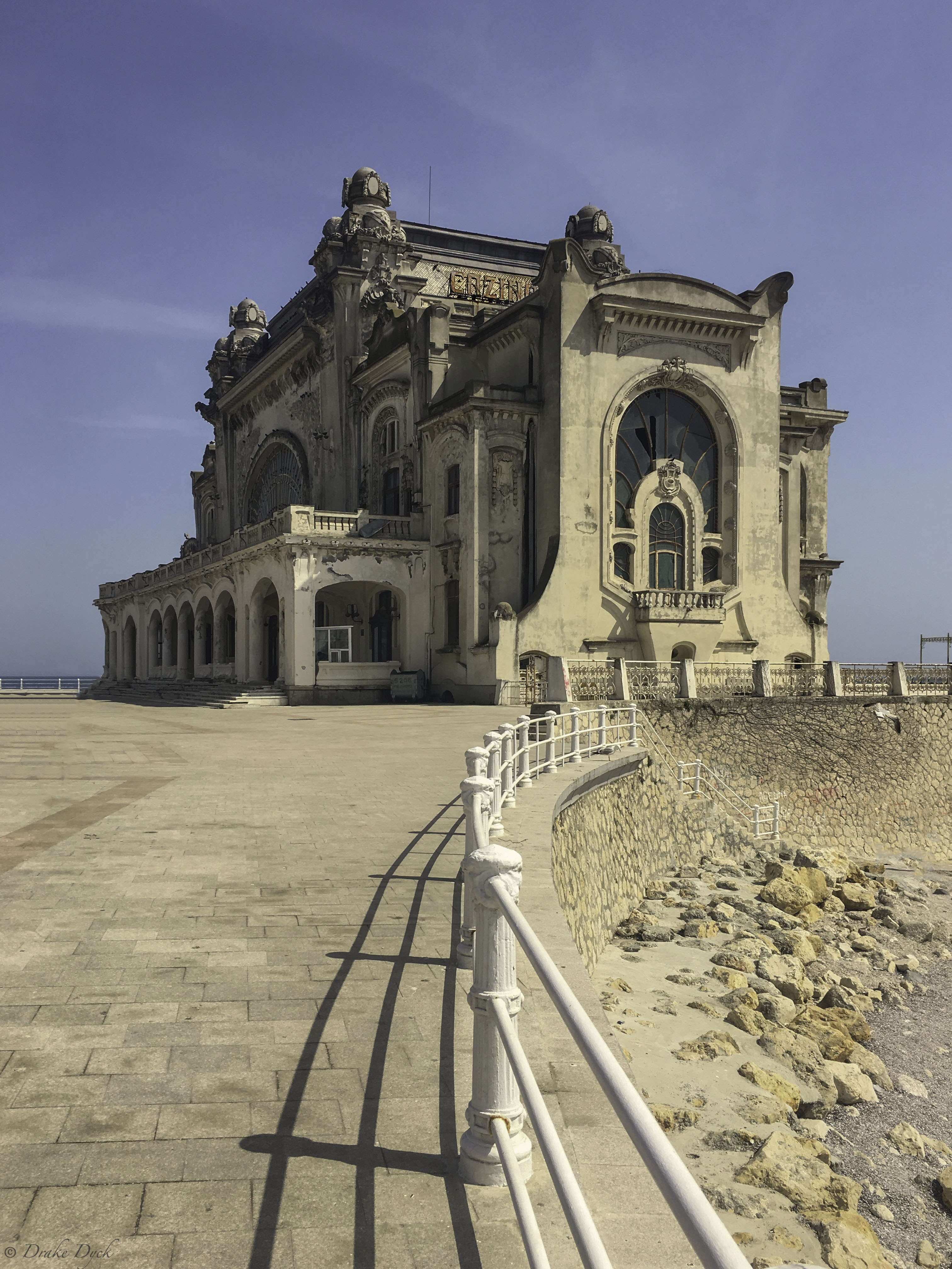 Constanta Casino sits abandoned on the waterfront
