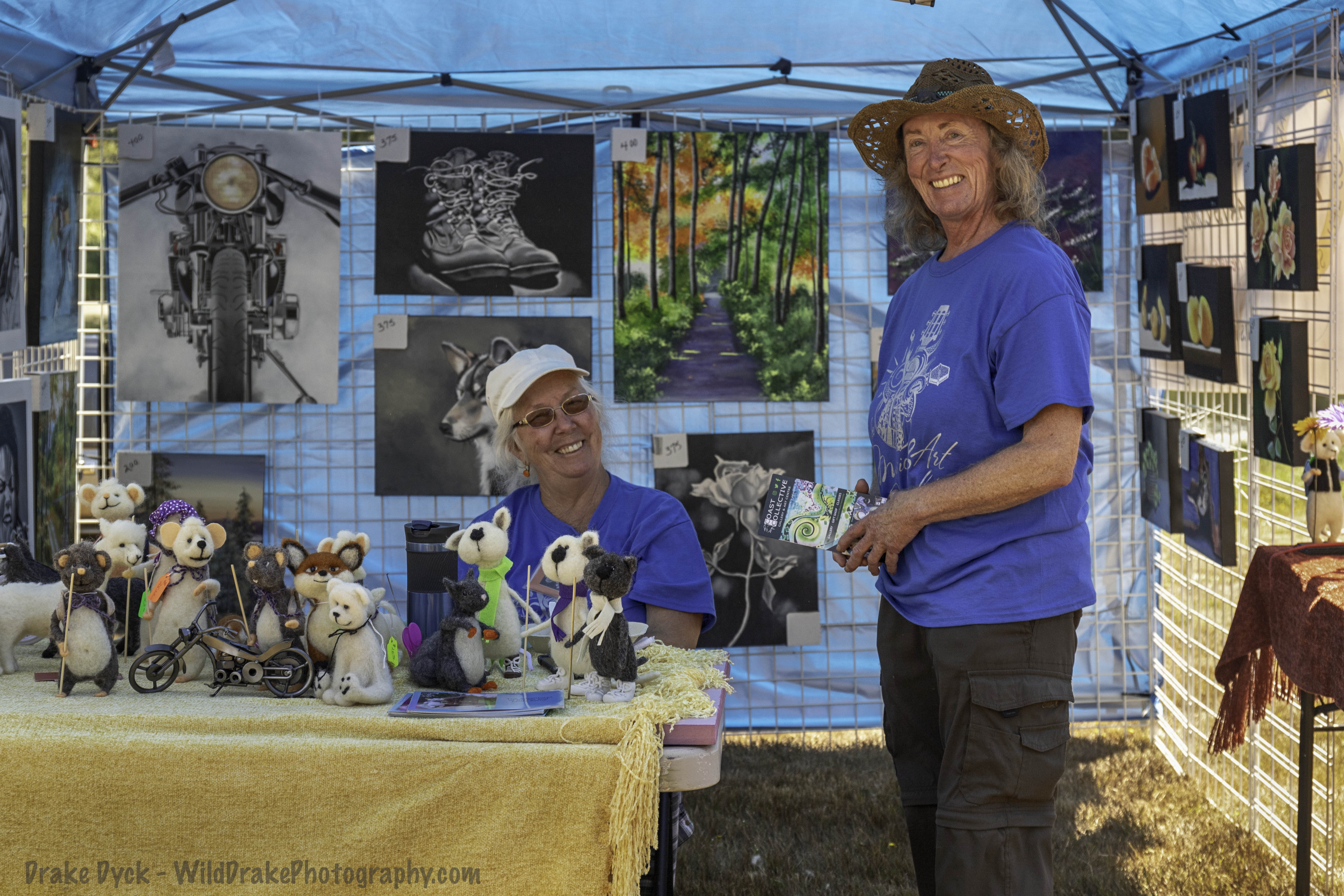 Linda Gordon attends a painting and art display